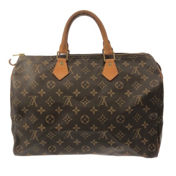 37940834 3 Louis Vuitton Speedy Monogram Canvas Handbag Brown