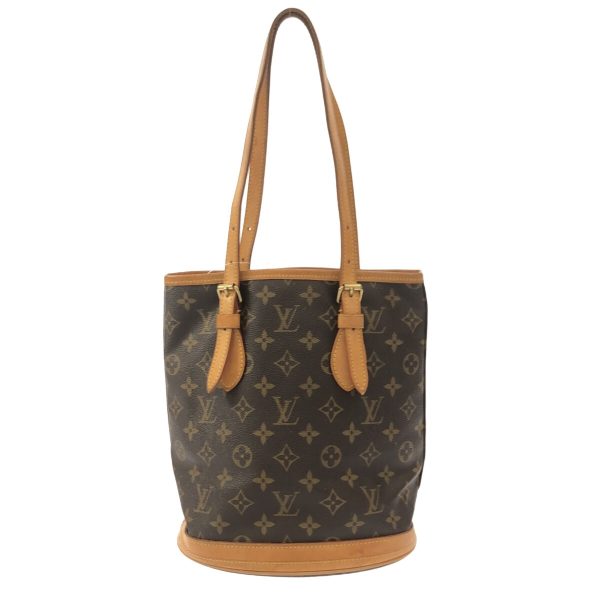 37940840 3 Louis Vuitton Petit Baguette Monogram Canvas Shoulder Bag Brown