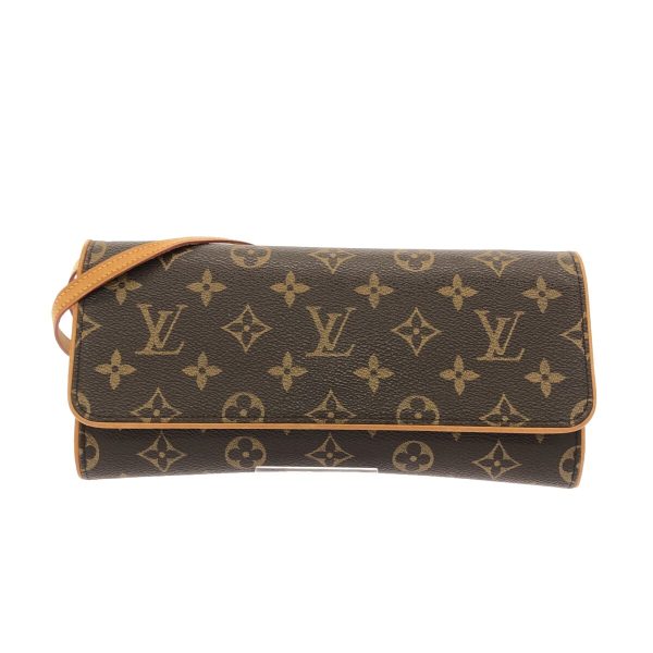 37941690 1 Louis Vuitton Pochette Twin Monogram Canvas Shoulder Bag Brown