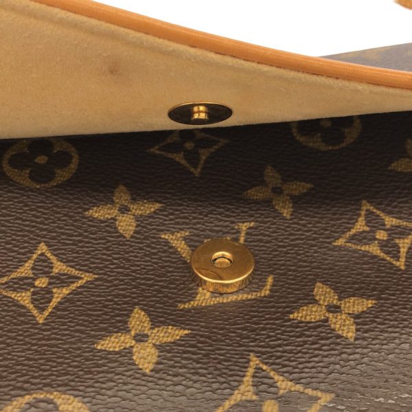 37941690 11 Louis Vuitton Pochette Twin Monogram Canvas Shoulder Bag Brown