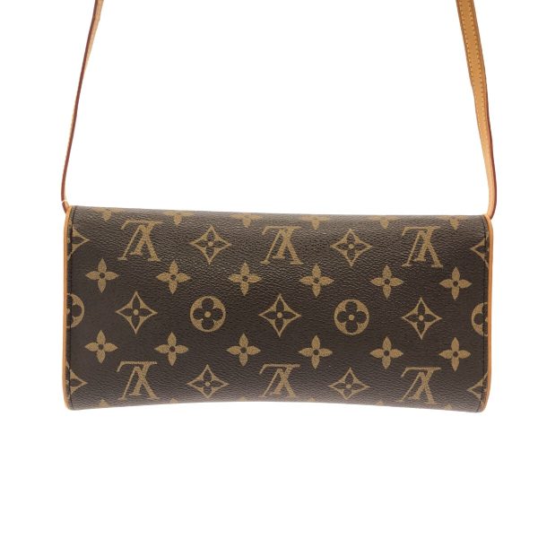 37941690 3 Louis Vuitton Pochette Twin Monogram Canvas Shoulder Bag Brown