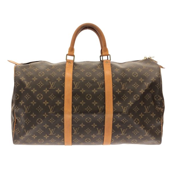 37941706 1 Louis Vuitton Keepall Monogram Canvas Boston Bag Brown