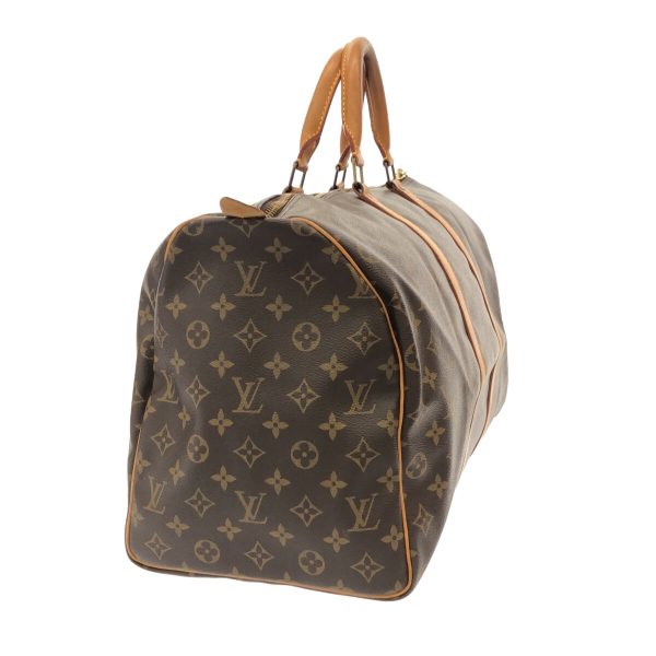 37941706 2 Louis Vuitton Keepall Monogram Canvas Boston Bag Brown