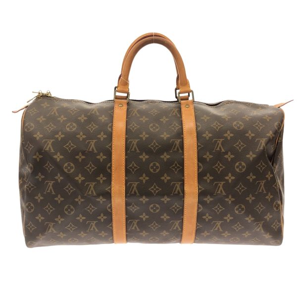 37941706 3 Louis Vuitton Keepall Monogram Canvas Boston Bag Brown