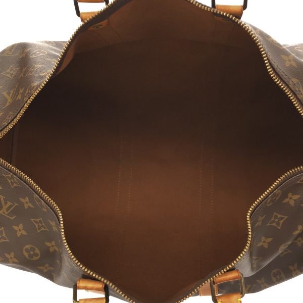 37941706 6 Louis Vuitton Keepall Monogram Canvas Boston Bag Brown