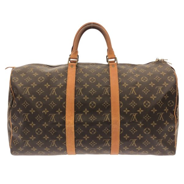 37941707 3 Louis Vuitton Keepall Monogram Canvas Boston Bag Brown