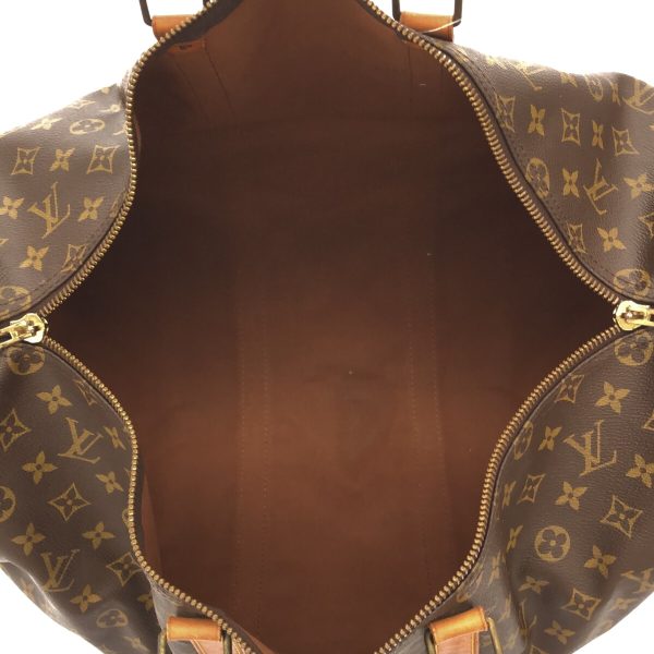 37941707 6 Louis Vuitton Keepall Monogram Canvas Boston Bag Brown