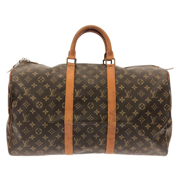 37941710 1 Louis Vuitton Keepall Monogram Canvas Boston Bag Brown