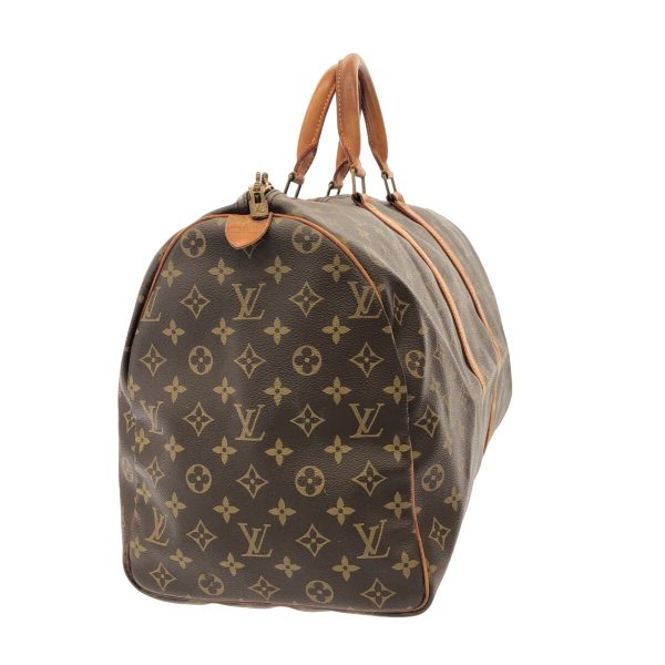 37941710 2 Louis Vuitton Keepall Monogram Canvas Boston Bag Brown