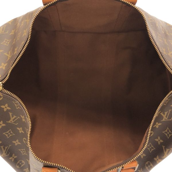 37941710 6 Louis Vuitton Keepall Monogram Canvas Boston Bag Brown