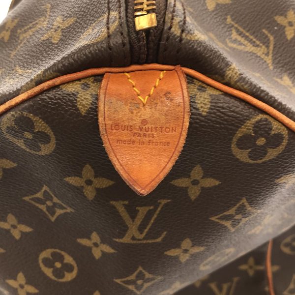 37941710 7 Louis Vuitton Keepall Monogram Canvas Boston Bag Brown