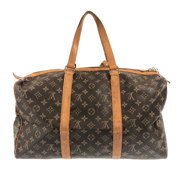 37941979 3 Louis Vuitton Sac Souple Monogram Canvas Boston Bag Brown