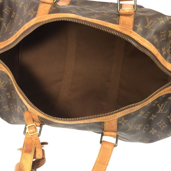 37941979 6 Louis Vuitton Sac Souple Monogram Canvas Boston Bag Brown