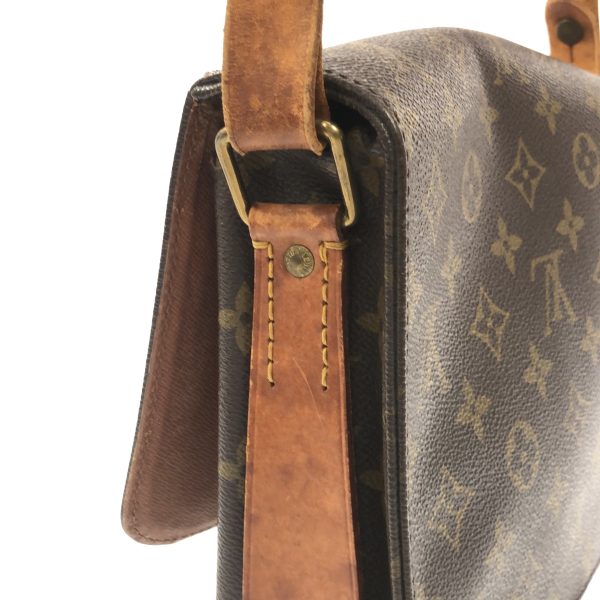 37941983 10 Louis Vuitton Cartesier Monogram Canvas Shoulder Bag Brown