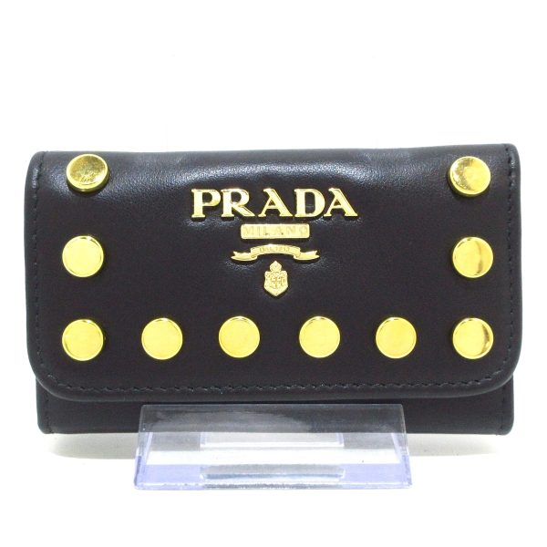 37943427 1 Prada Key Case Leather Black