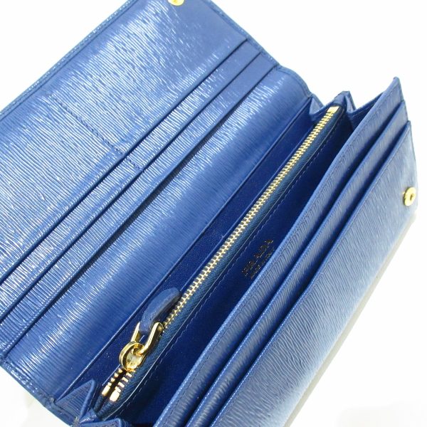 37944962 3 Prada Long Wallet Leather Blue