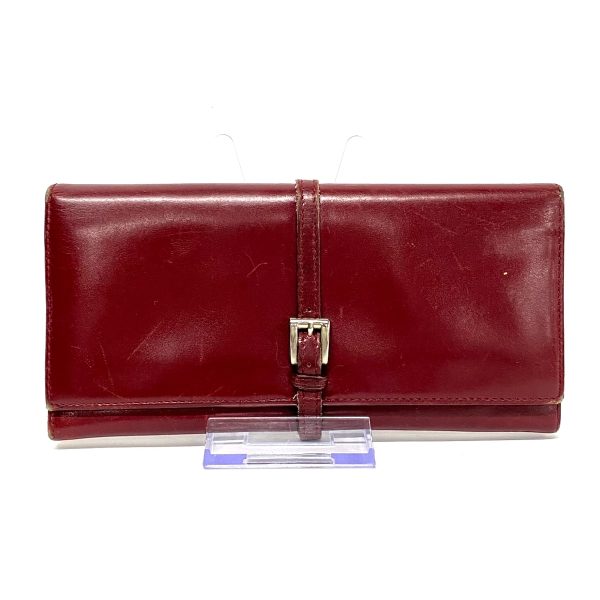 37946943 1 Prada Long Wallet Leather Bordeaux