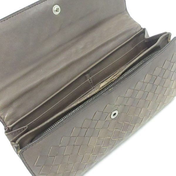 37950393 3 Bottega Veneta Intrecciato Long Wallet Leather Brown