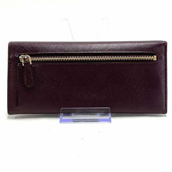 37950404 2 Prada Long Wallet Leather Bordeaux Ivory