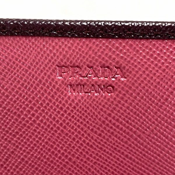 37950404 6 Prada Long Wallet Leather Bordeaux Ivory