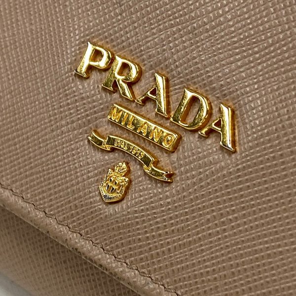 37950406 10 Prada Long Wallet Leather Beige