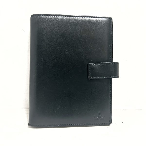 37956364 1 Gucci Leather Notebook Black