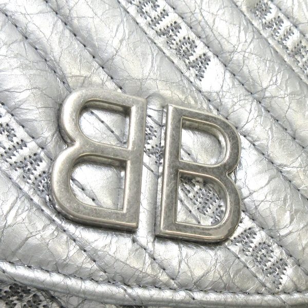 37957334 13 Balenciaga Quilted Leather Shoulder Bag Silver