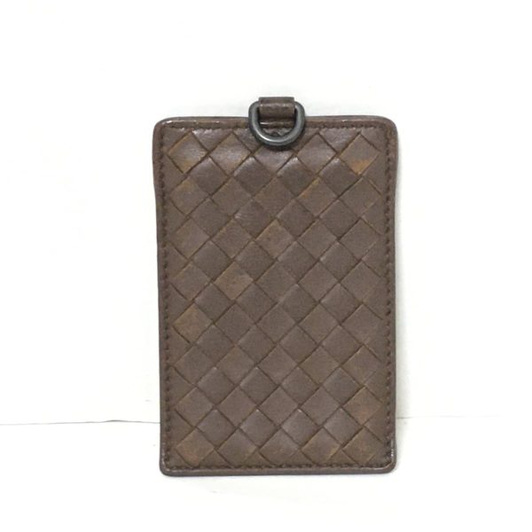 37957547 1 Bottega Veneta Intrecciato Pass Case Leather Brown