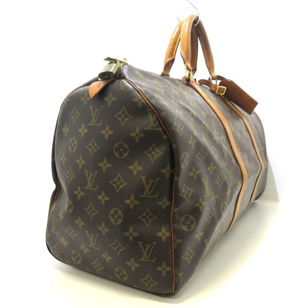 37957609 2 Louis Vuitton Keepall Monogram Canvas Boston Bag Brown