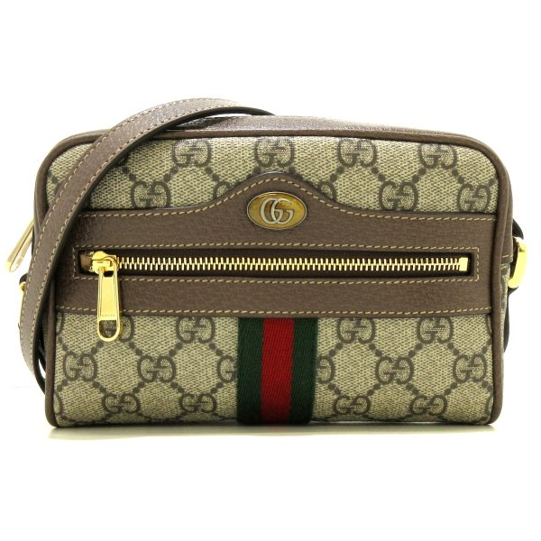 37959592 1 Gucci Ophidia PVC Shoulder Bag Gray Beige Red Green