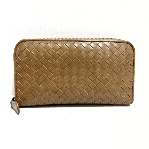 37961938 1 Bottega Veneta Zip Around Wallet Leather Brown