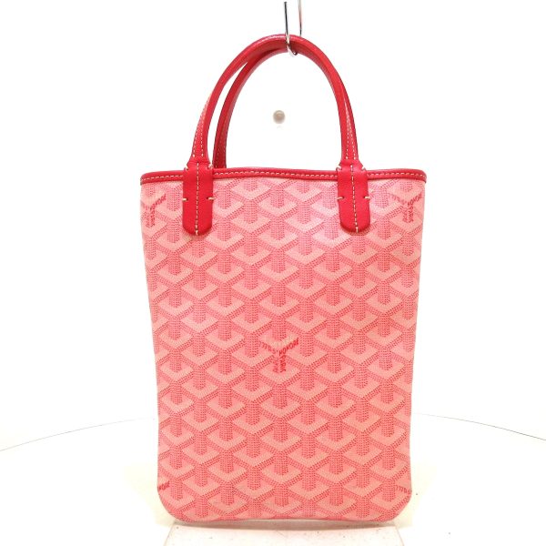 37997737 3 Goyard Poitier Coated Canvas Leather Handbag Pink Rose Pink