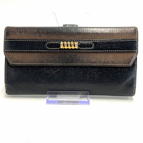 38067284 1 Loewe Velazquez Long Wallet Embossed Leather Black