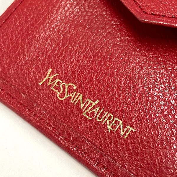 38067693 5 Yves Saint Laurent Leather Bifold Wallet Red