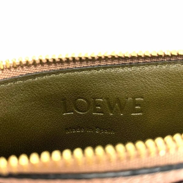 38067734 4 Loewe Coin Card Holder Coin Case Soft Grain Calf Leather Pink Beige