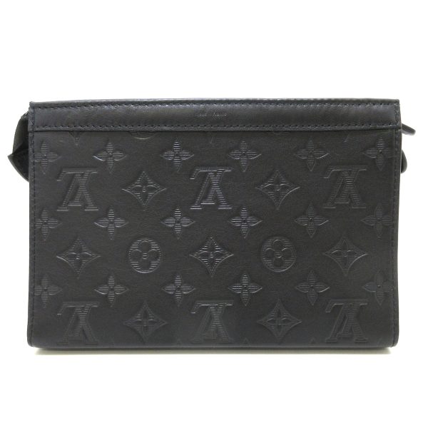 38072265 2 Louis Vuitton Gaston Wearable Monogram Shadow Leather Wallet Noir