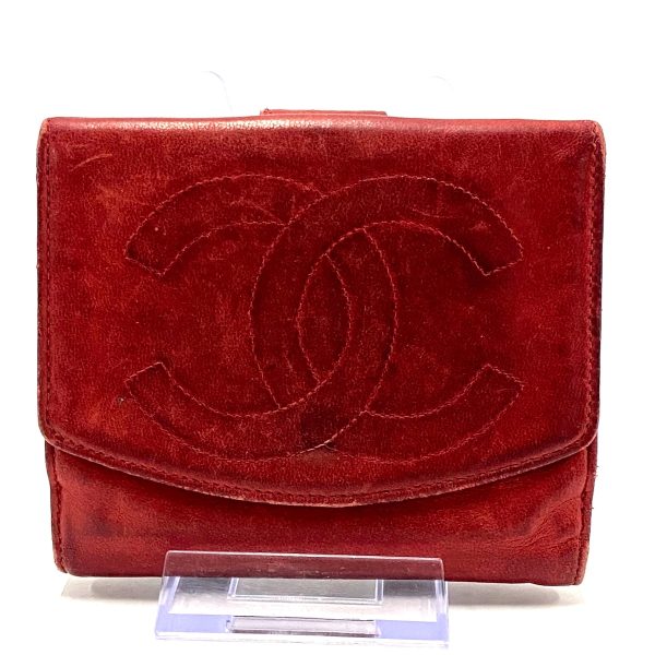 38076987 1 Chanel W Hook Wallet Leather Red