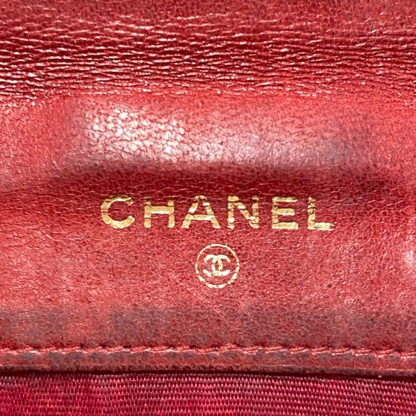 38076987 5 Chanel W Hook Wallet Leather Red