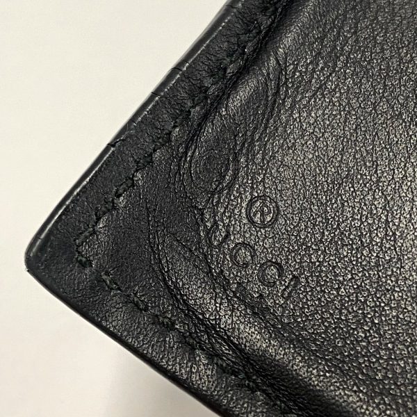 38077003 5 Gucci Micro Gucci Shimaline Leather Bifold Wallet Black