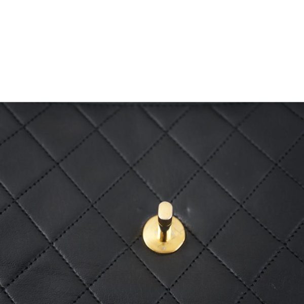 38112 11 Chanel Matelasse Chain Shoulder Bag Black