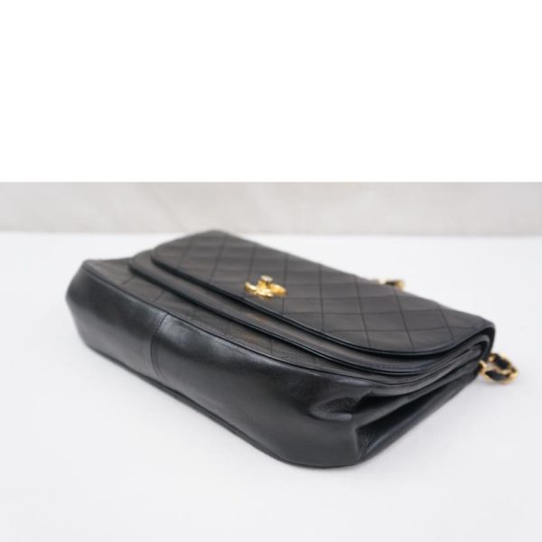 38112 4 Chanel Matelasse Chain Shoulder Bag Black