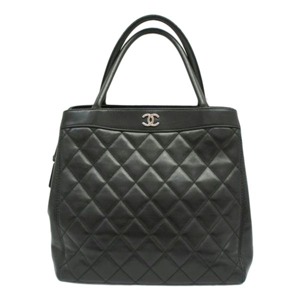 38163 1 Chanel Leather Tote Bag Black