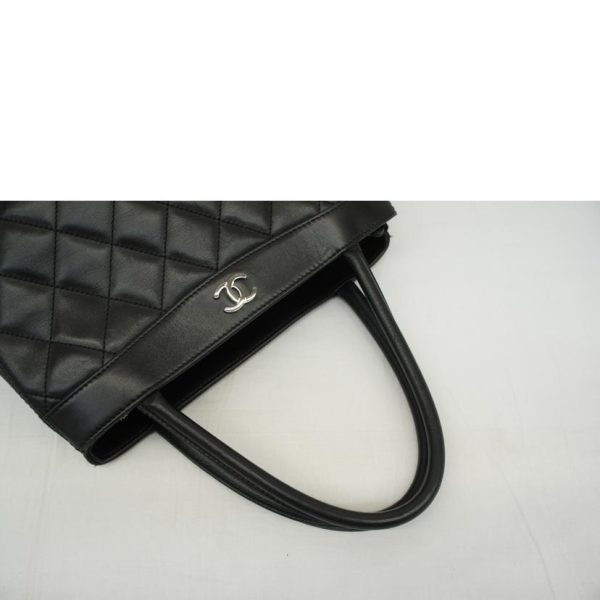 38163 4 Chanel Leather Tote Bag Black