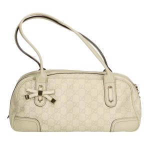 38205 1 Salvatore Ferragamo Gancini 2WAY Shoulder Bag Ivory