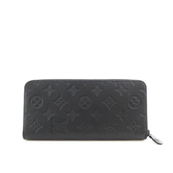 38206 2 Louis Vuitton Zippy Wallet Vertical Monogram Shadow Black