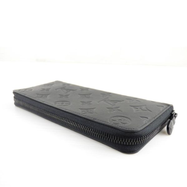 38206 3 Louis Vuitton Zippy Wallet Vertical Monogram Shadow Black