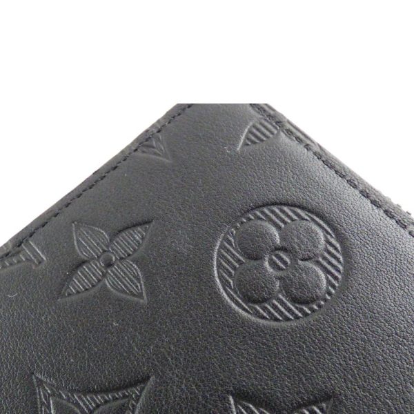 38206 7 Louis Vuitton Zippy Wallet Vertical Monogram Shadow Black