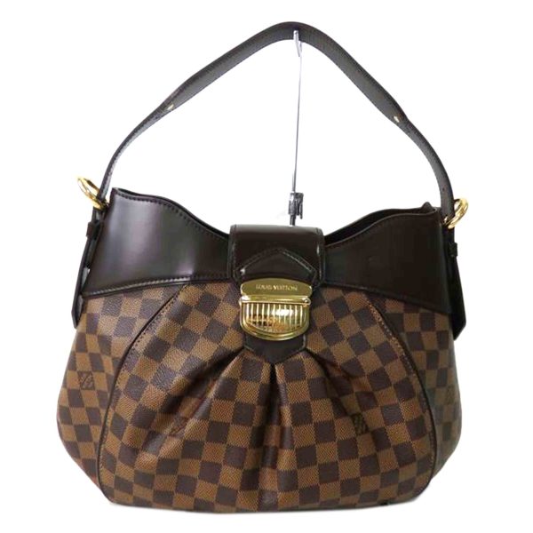 38212 1 Louis Vuitton Sistina MM Damier Shoulder Bag Brown