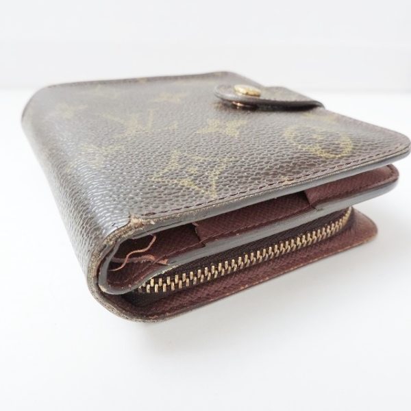 38248957 7 Louis Vuitton Compact Zip Monogram Canvas Bifold Wallet Brown