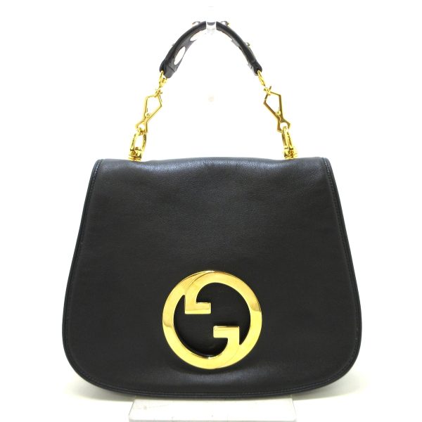 38248972 1 Gucci Blondie Medium Leather Handbag Black